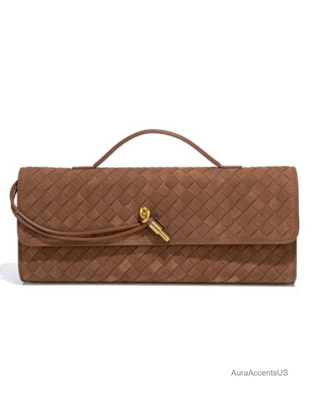 PU Leather Woven Evening Clutch Crossbody Shoulder Bag